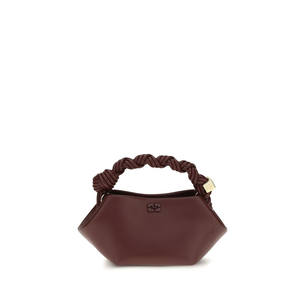 Ganni Bordeaux Recycled Leather Handbag