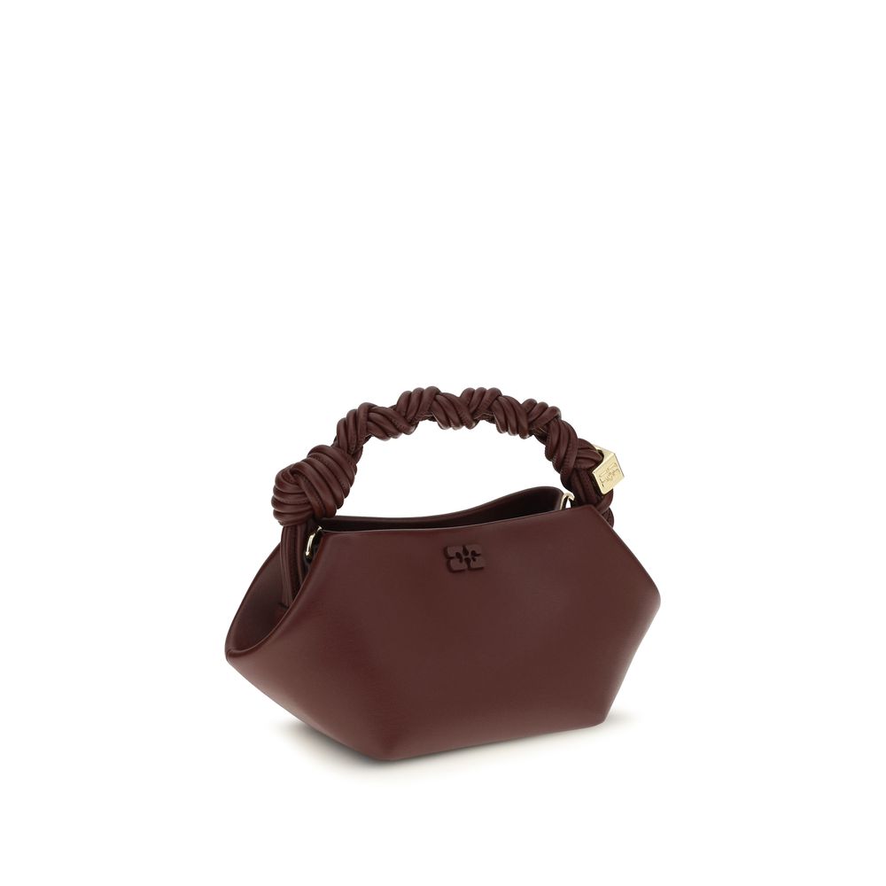Ganni Bordeaux Recycled Leather Handbag