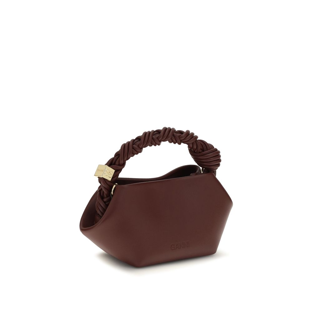 Ganni Bordeaux Recycled Leather Handbag
