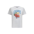 Ganni White Cotton T-Shirt