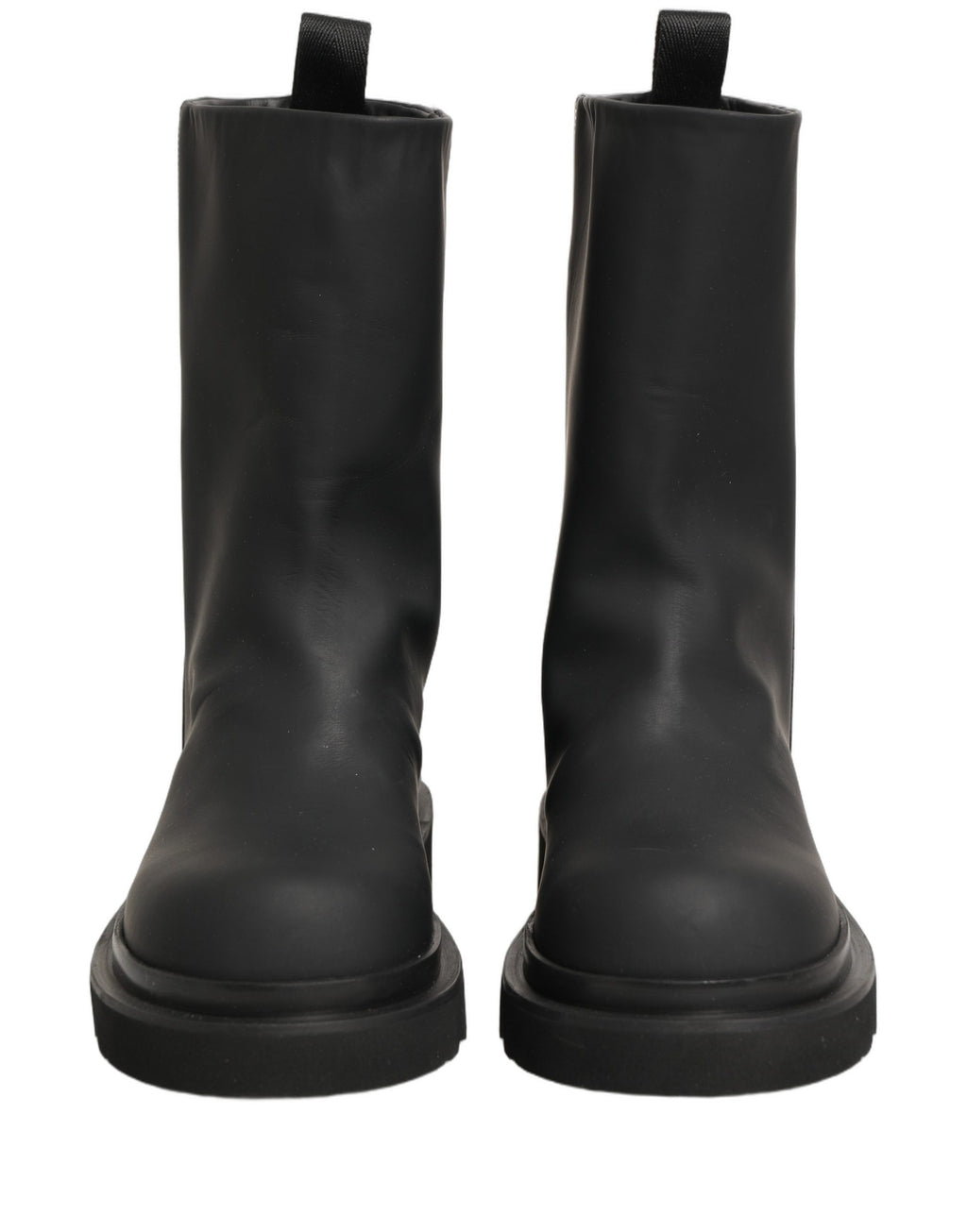 Dolce & Gabbana Black Leather Mid Calf Chunky Men Boots Shoes