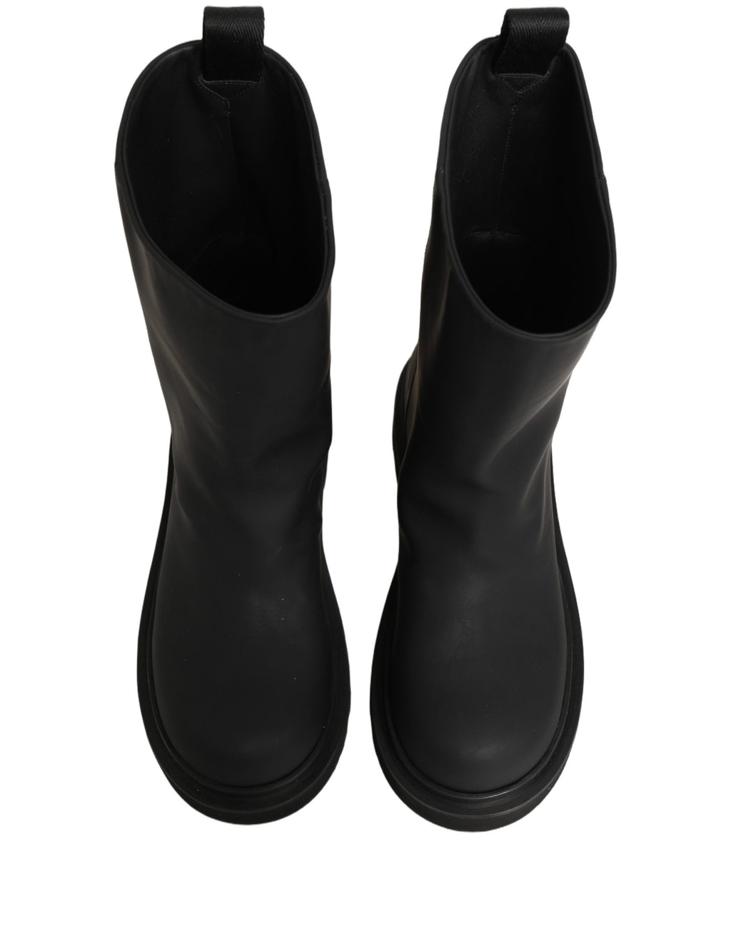 Dolce & Gabbana Black Leather Mid Calf Chunky Men Boots Shoes