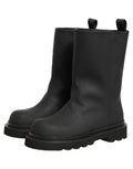 Dolce & Gabbana Black Leather Mid Calf Chunky Men Boots Shoes