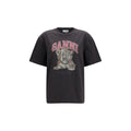 Ganni Black Cotton T-Shirt