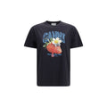 Ganni Black Cotton T-Shirt