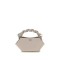 Ganni Gray Recycled Leather Handbag