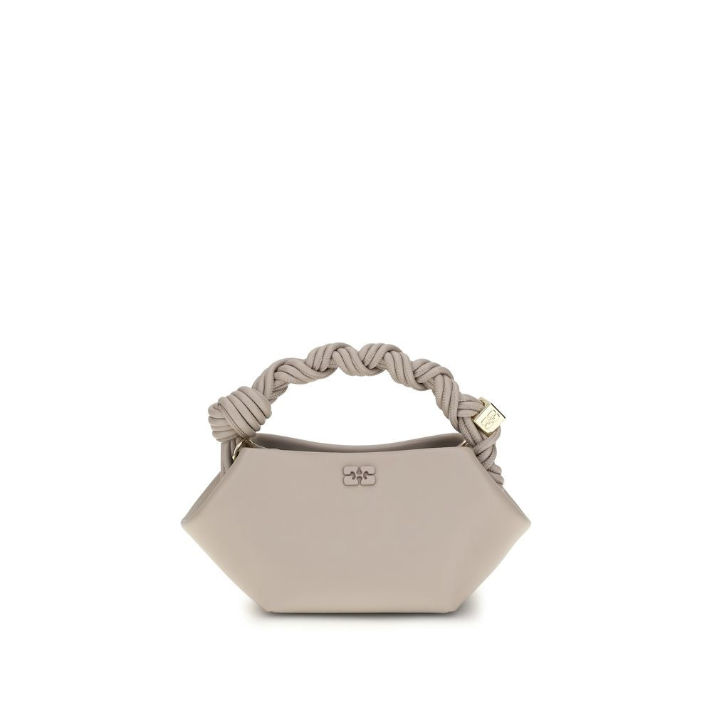 Ganni Gray Recycled Leather Handbag