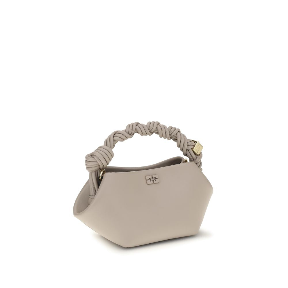 Ganni Gray Recycled Leather Handbag