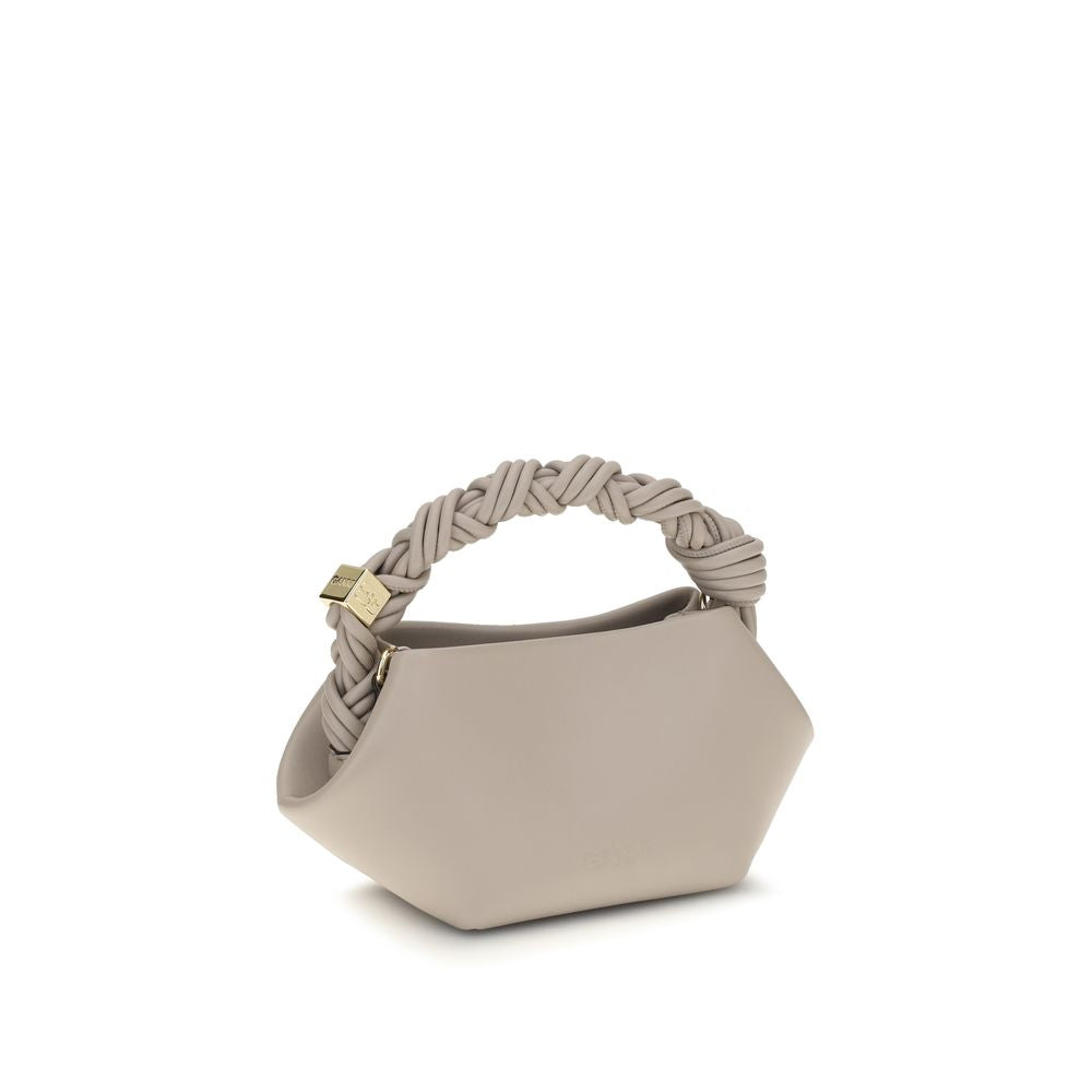 Ganni Gray Recycled Leather Handbag
