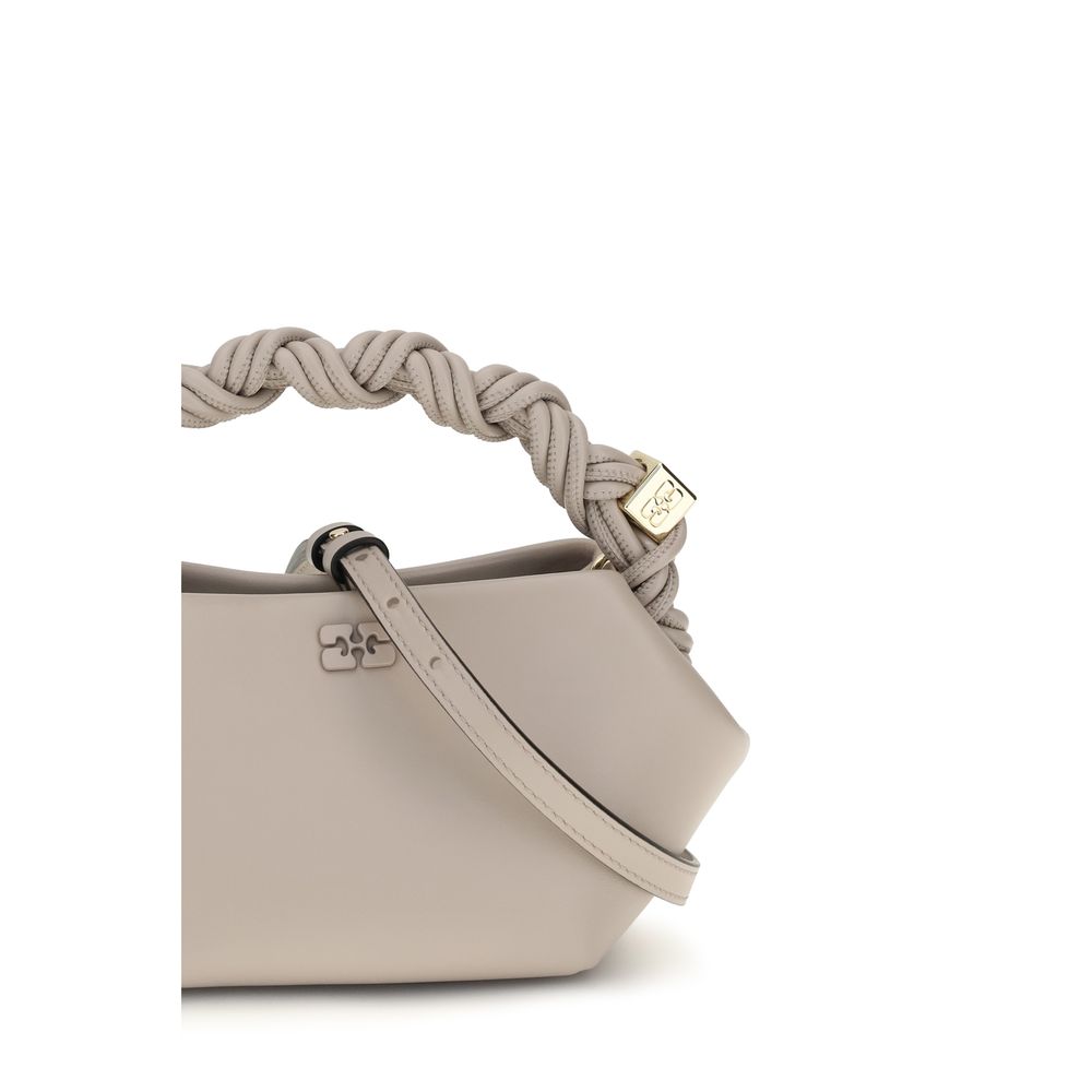 Ganni Gray Recycled Leather Handbag