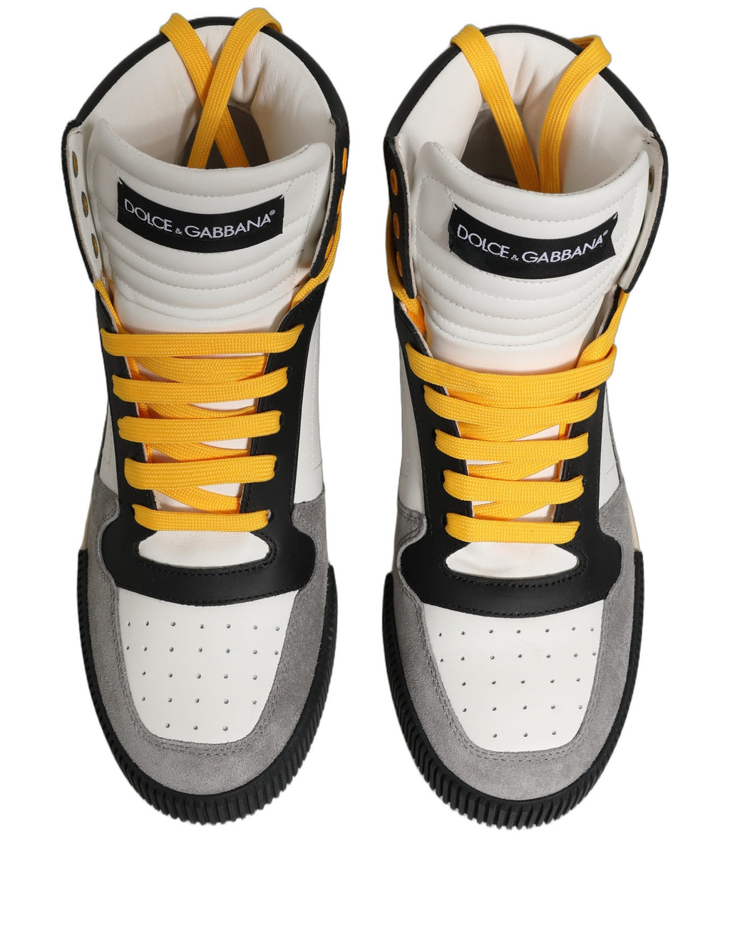 Dolce & Gabbana Multicolor Leather High Top Sneakers Shoes