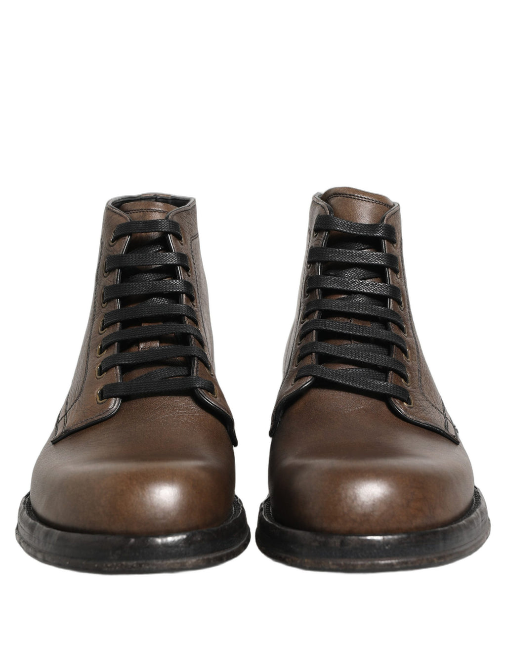Dolce & Gabbana Brown Perugino Leather Men Ankle Boots Shoes