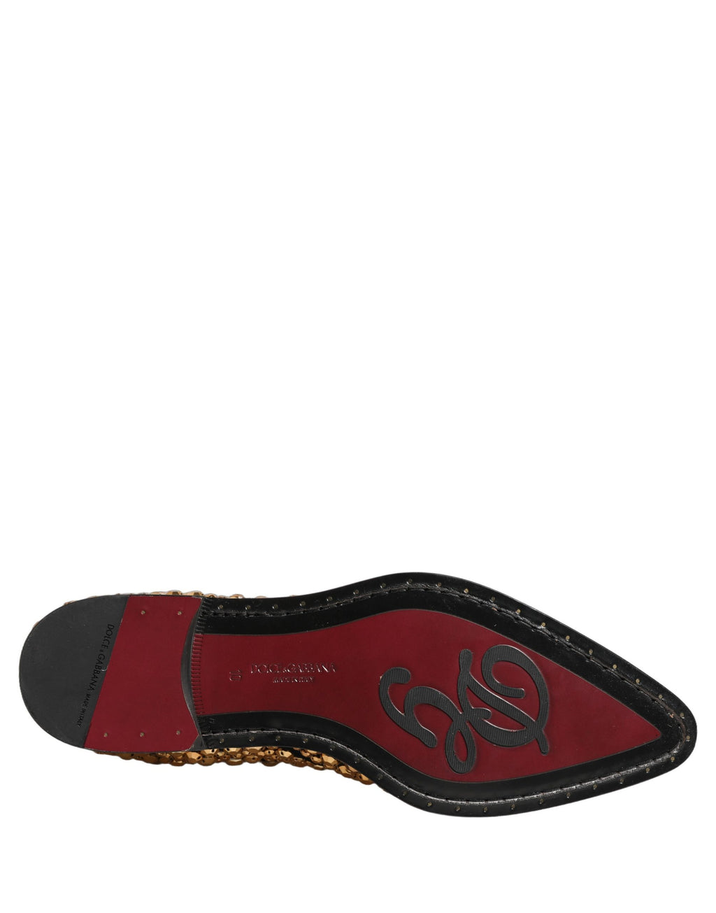 Dolce & Gabbana Gold Embellished Chelsea Ankle Boots Shoes