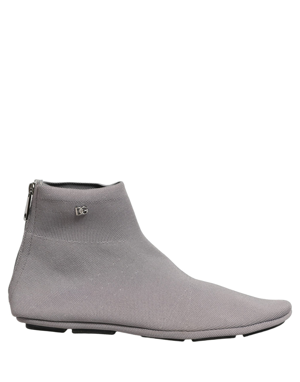 Dolce & Gabbana Gray Stretch Mesh Men Ankle Boots Shoes