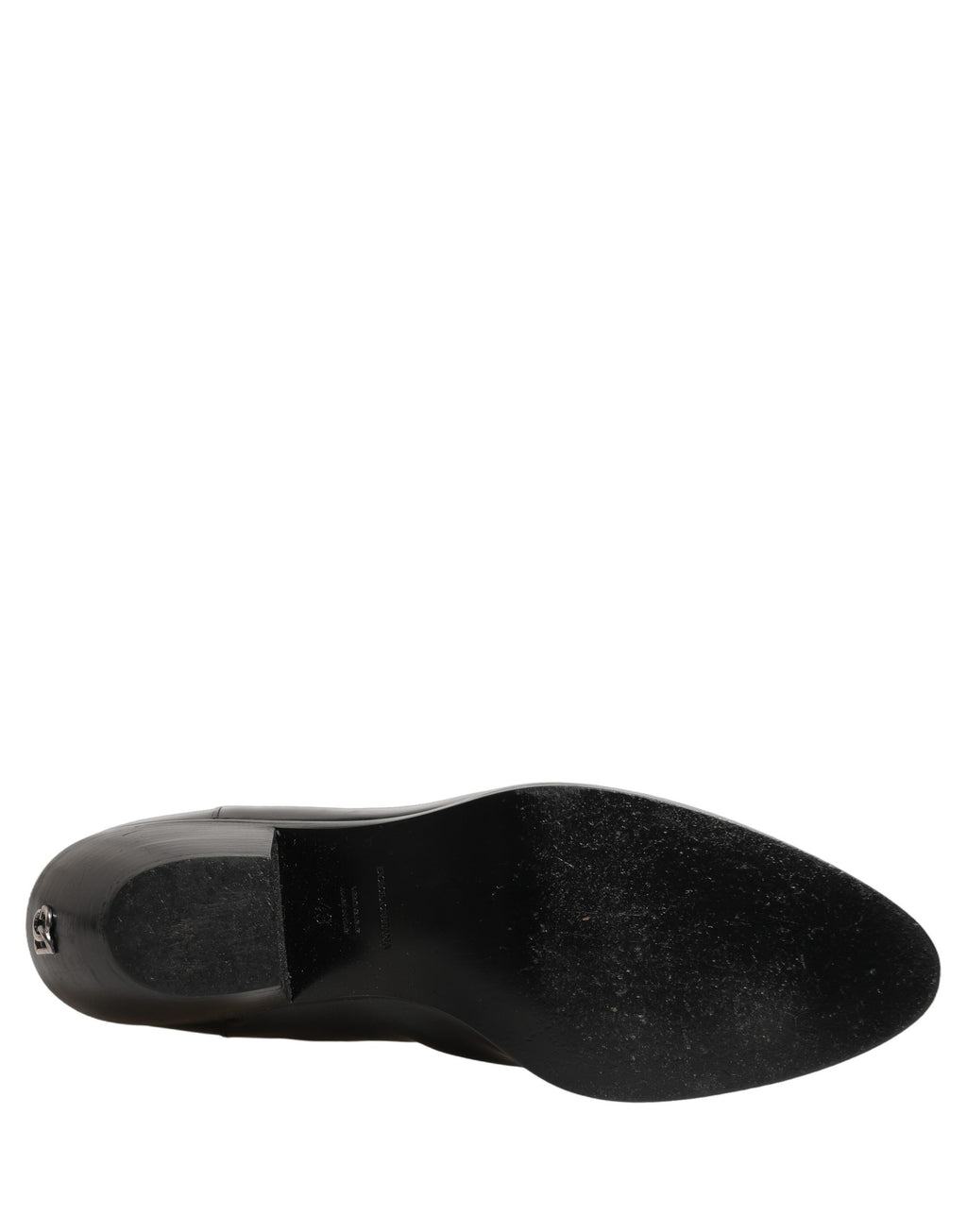 Dolce & Gabbana Black Leather Chelsea Mid Calf Boots Shoes