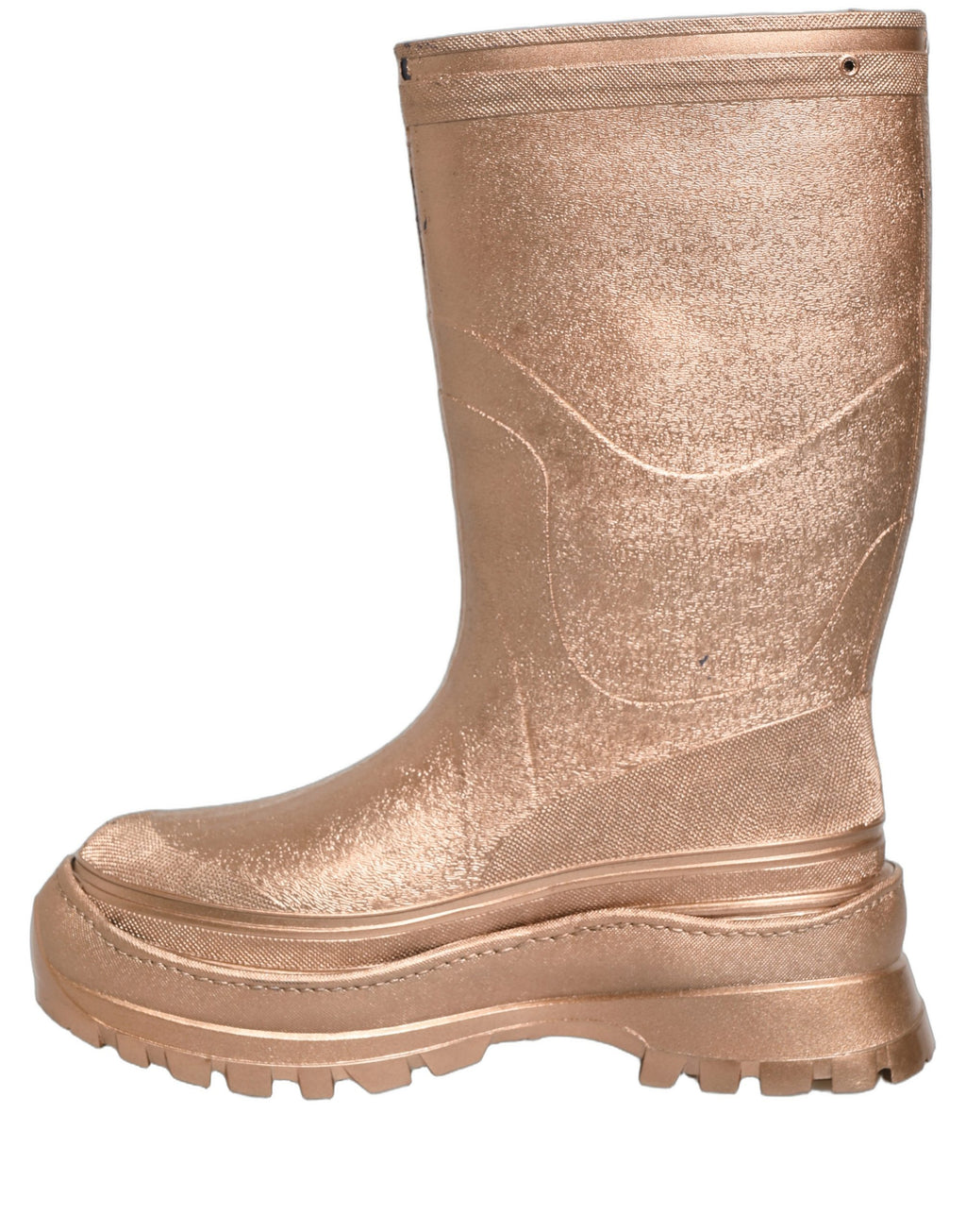 Dolce & Gabbana Rose Gold PVC Pull On Rain Boots Men Shoes
