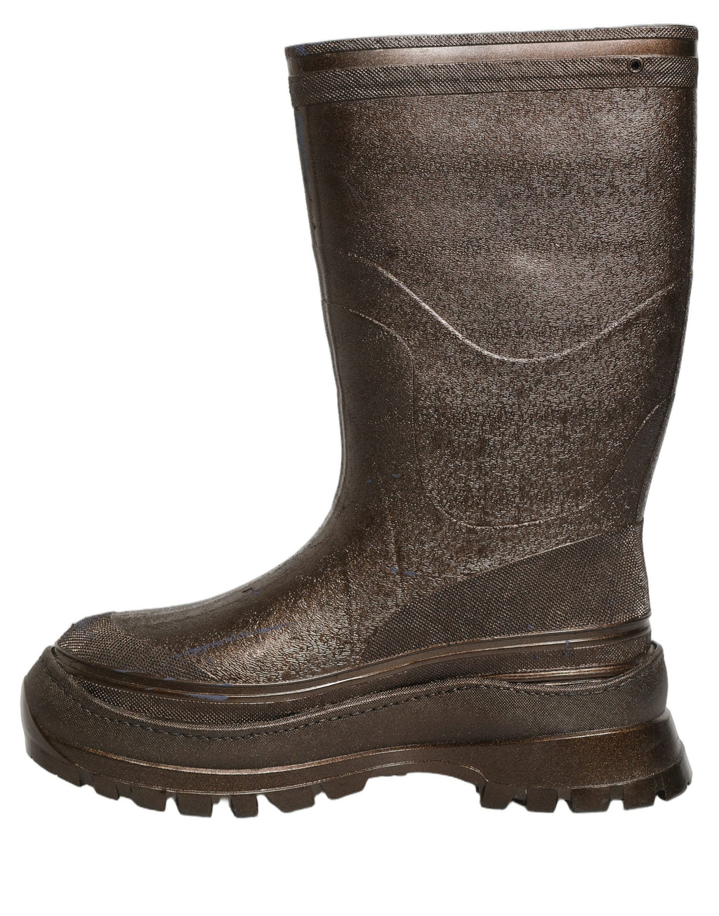 Dolce & Gabbana Bronze PVC Pull On Rain Boots Men Shoes
