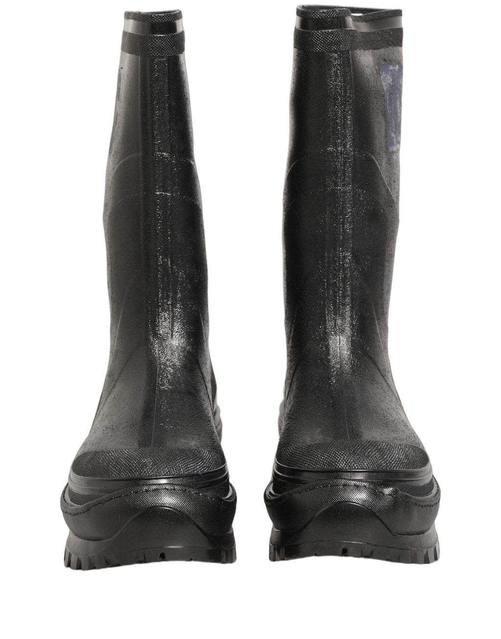 Dolce & Gabbana Black PVC Pull On Rain Boots Men Shoes