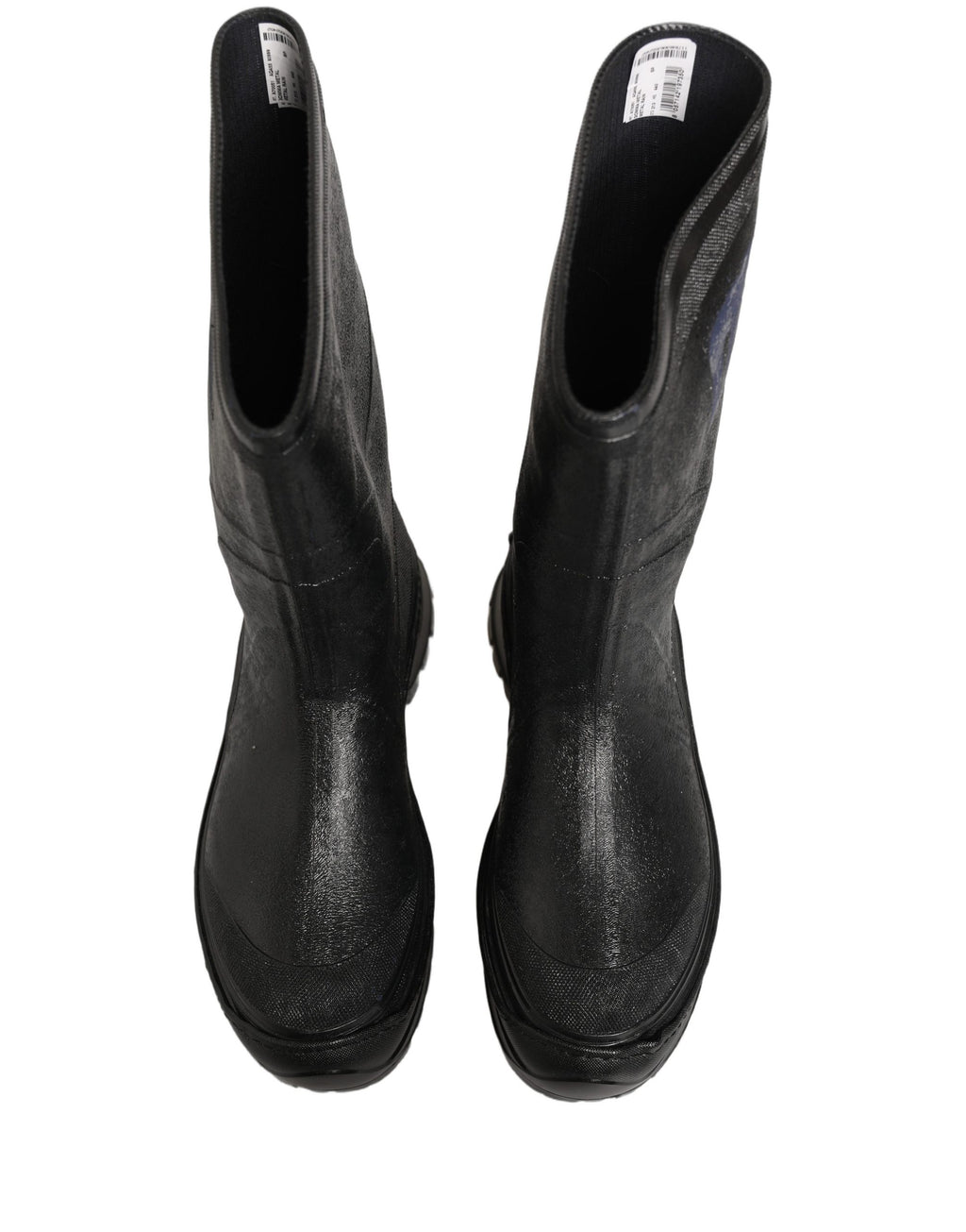 Dolce & Gabbana Black PVC Pull On Rain Boots Men Shoes