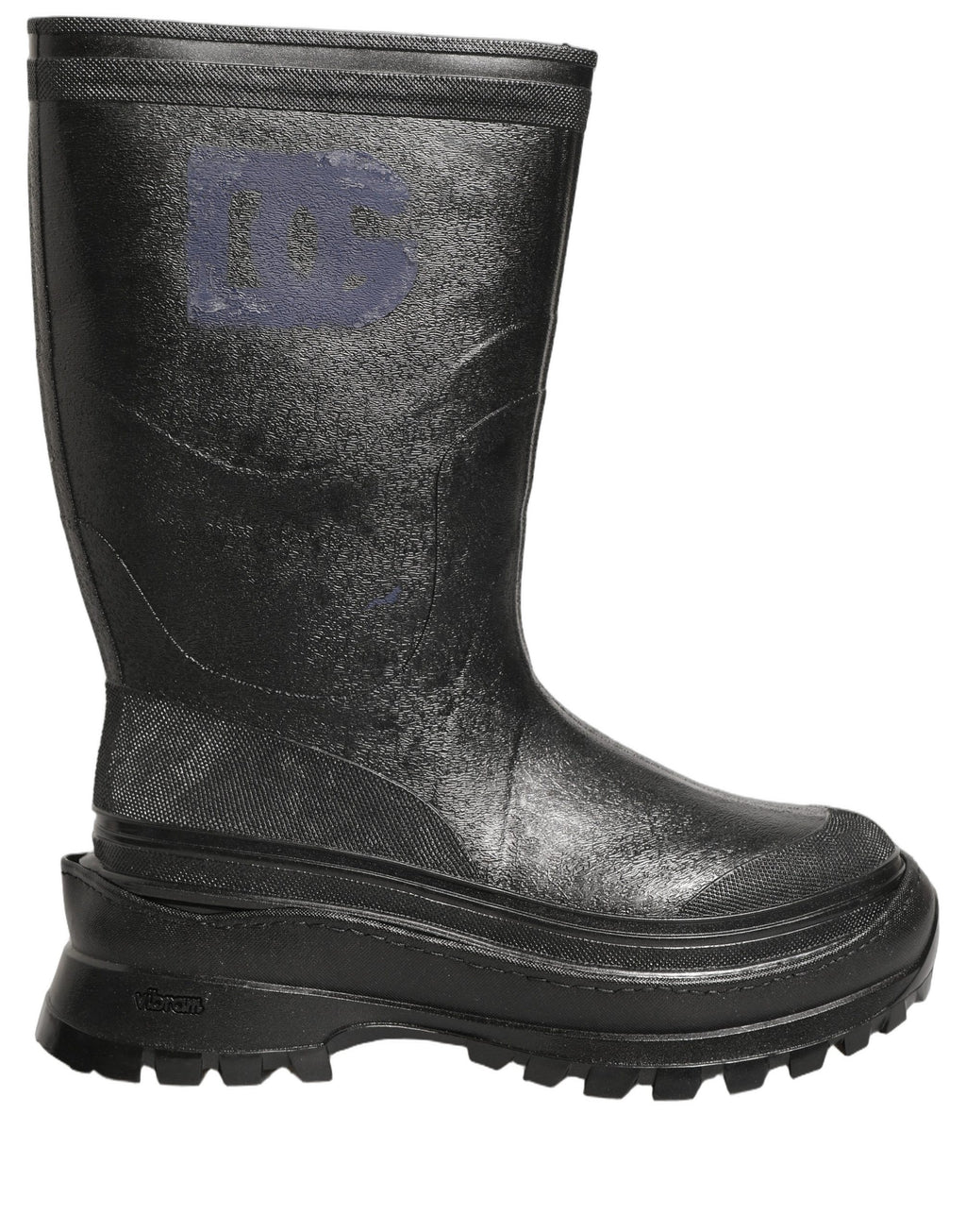 Dolce & Gabbana Black PVC Pull On Rain Boots Men Shoes
