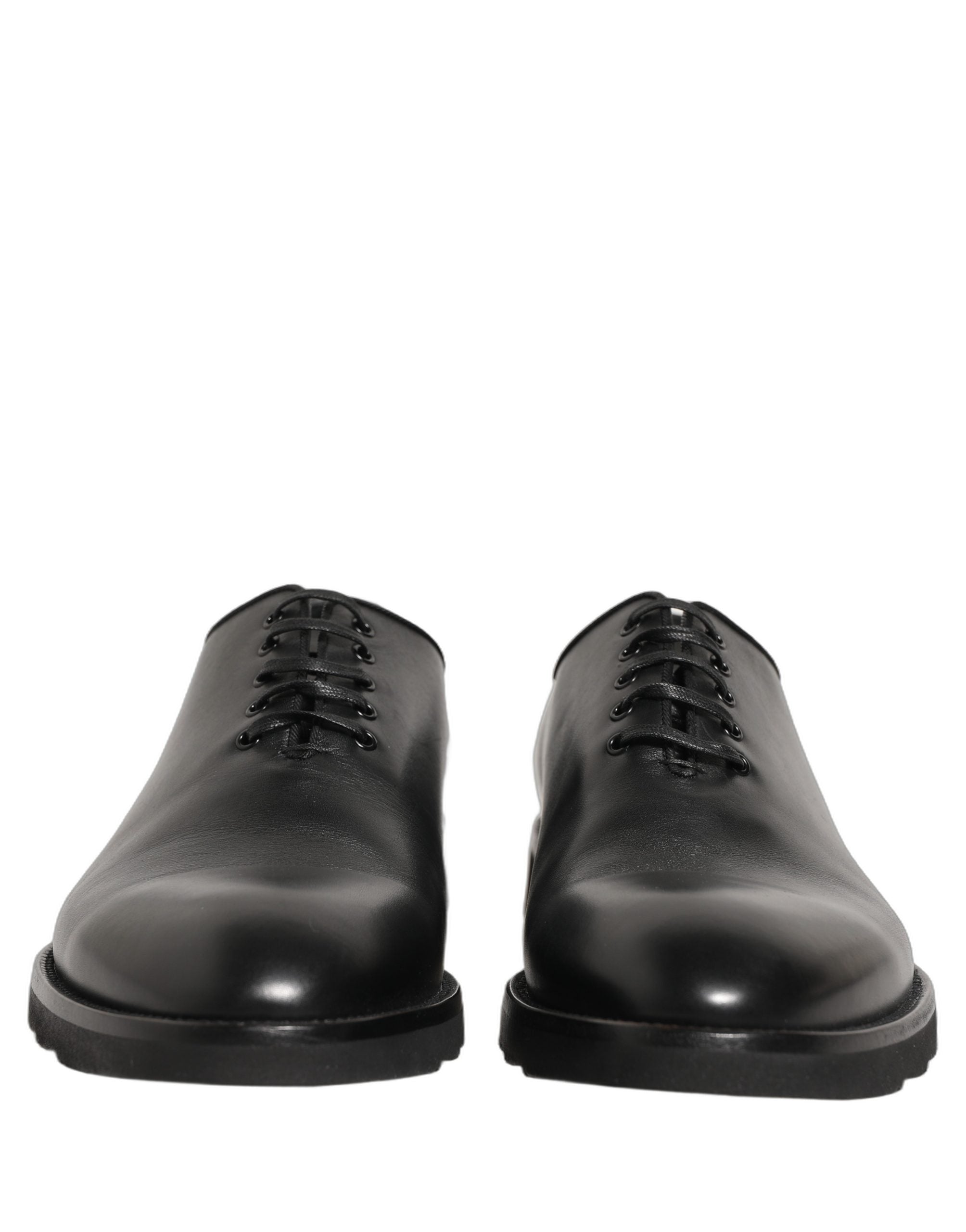 Dolce & Gabbana Black Leather Men Oxford Dress Formal Shoes