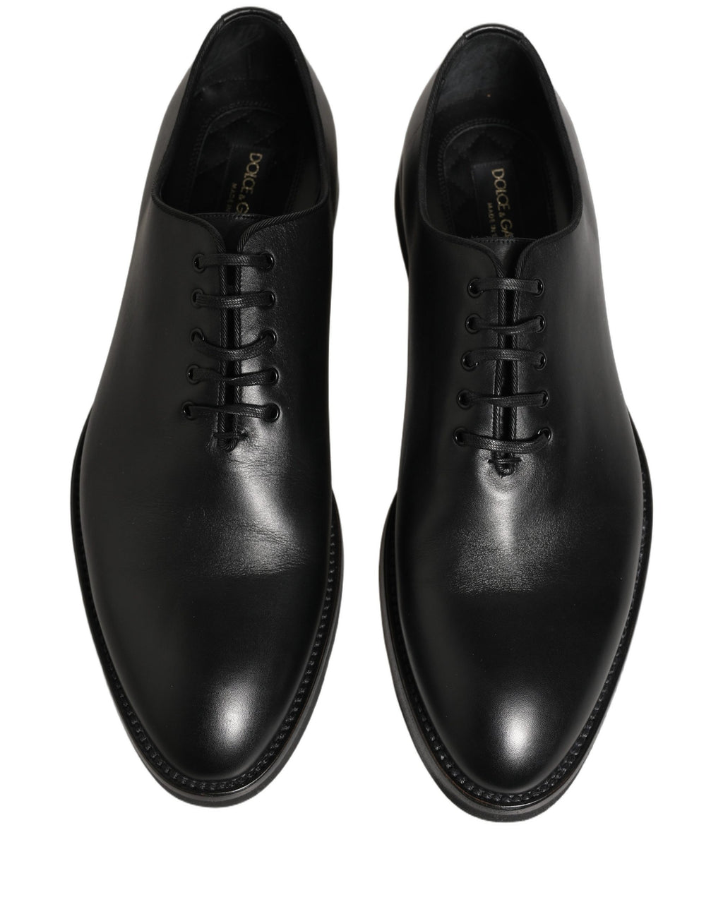 Dolce & Gabbana Black Leather Men Oxford Dress Formal Shoes