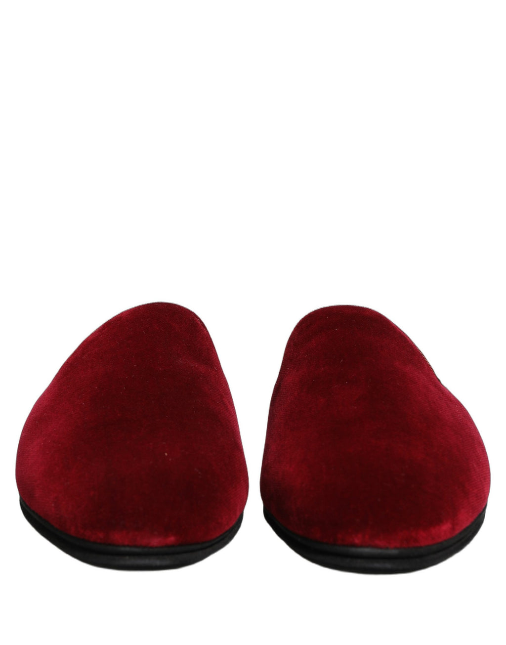 Dolce & Gabbana Red Suede Slides Flat Slipper Men Shoes