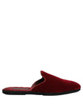 Dolce & Gabbana Red Suede Slides Flat Slipper Men Shoes