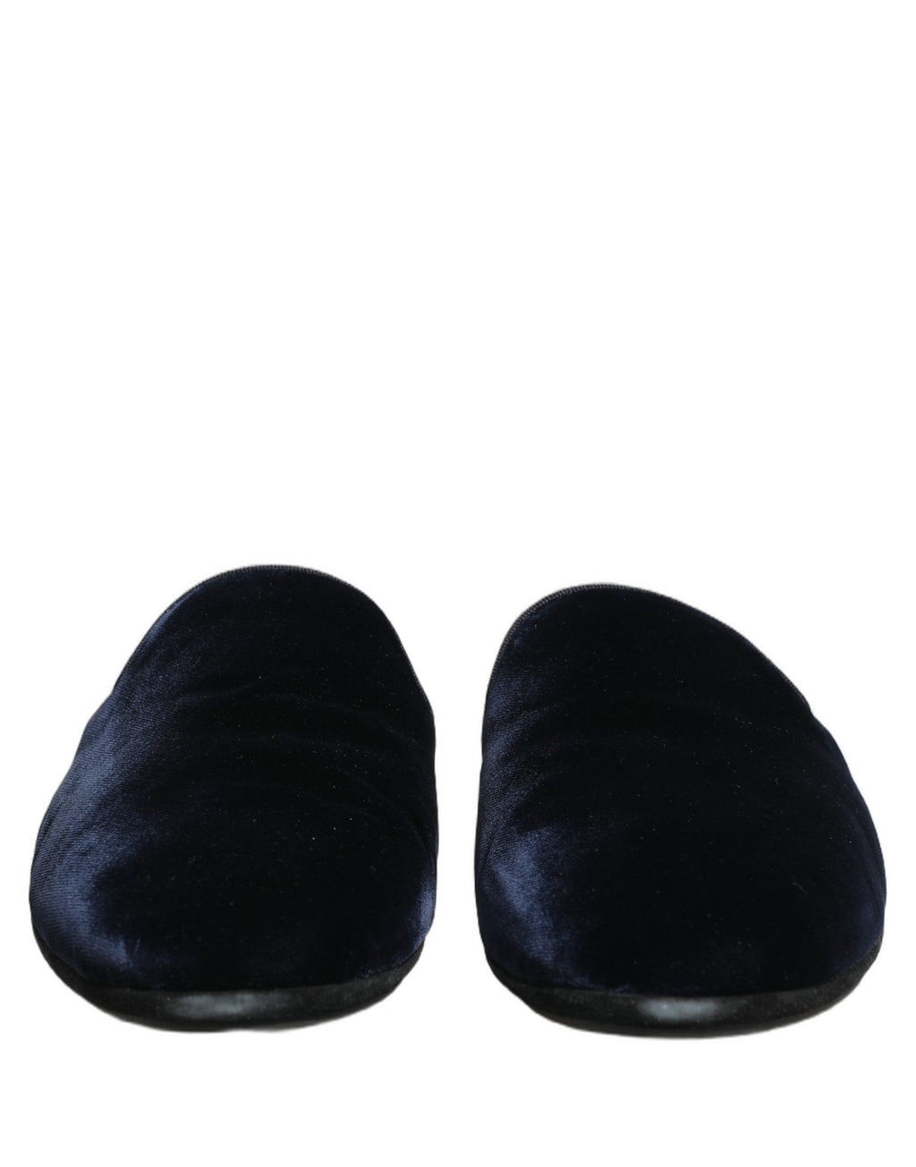 Dolce & Gabbana Dark Blue Suede Slides Flat Slipper Men Shoes