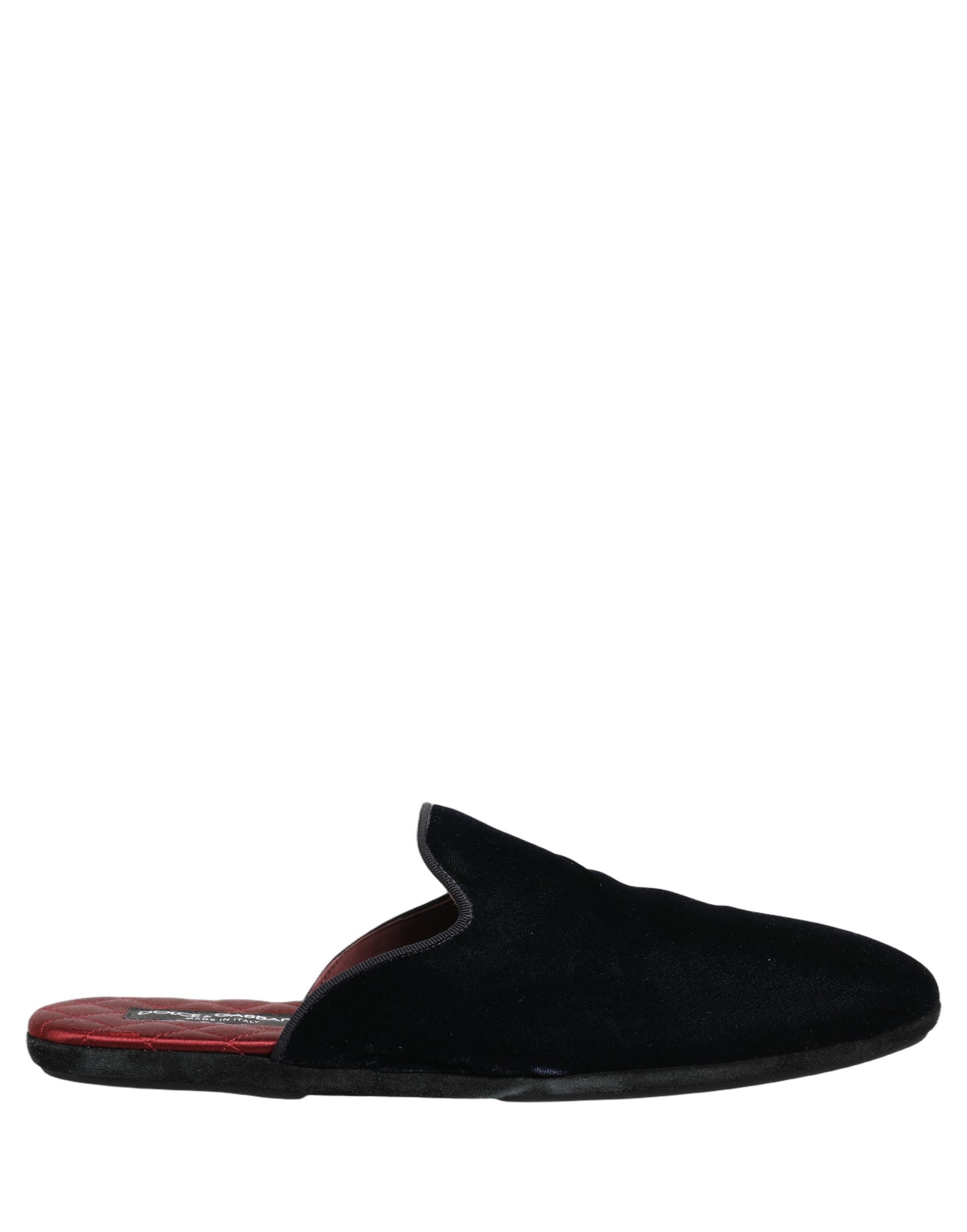 Dolce & Gabbana Dark Blue Suede Slides Flat Slipper Men Shoes