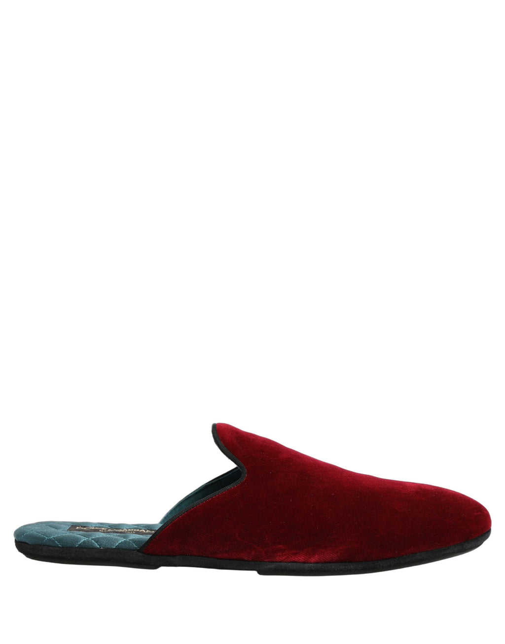 Dolce & Gabbana Red Suede Slides Flat Slipper Men Shoes