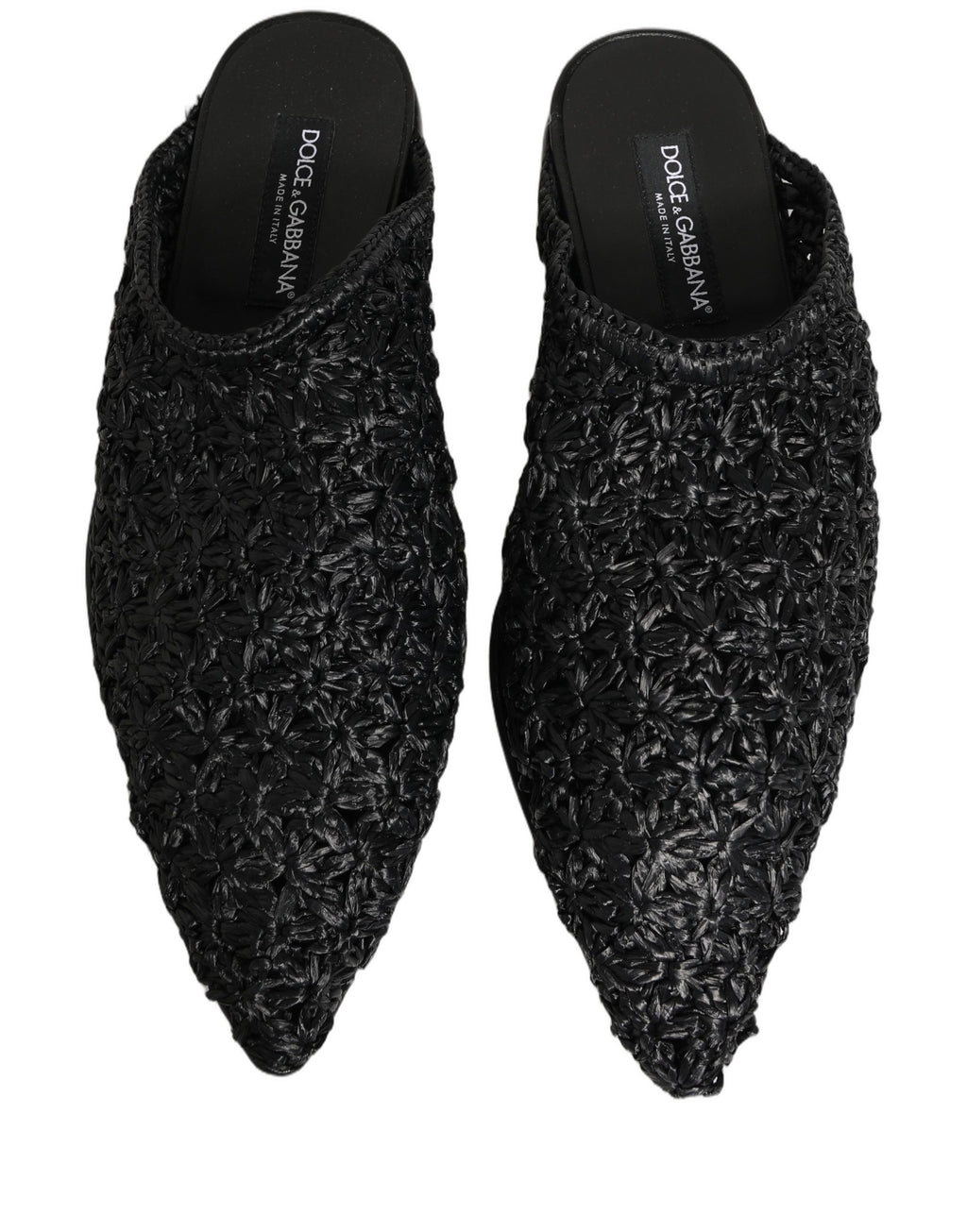 Dolce & Gabbana Black Mules Slides Slippers Men Flats Shoes
