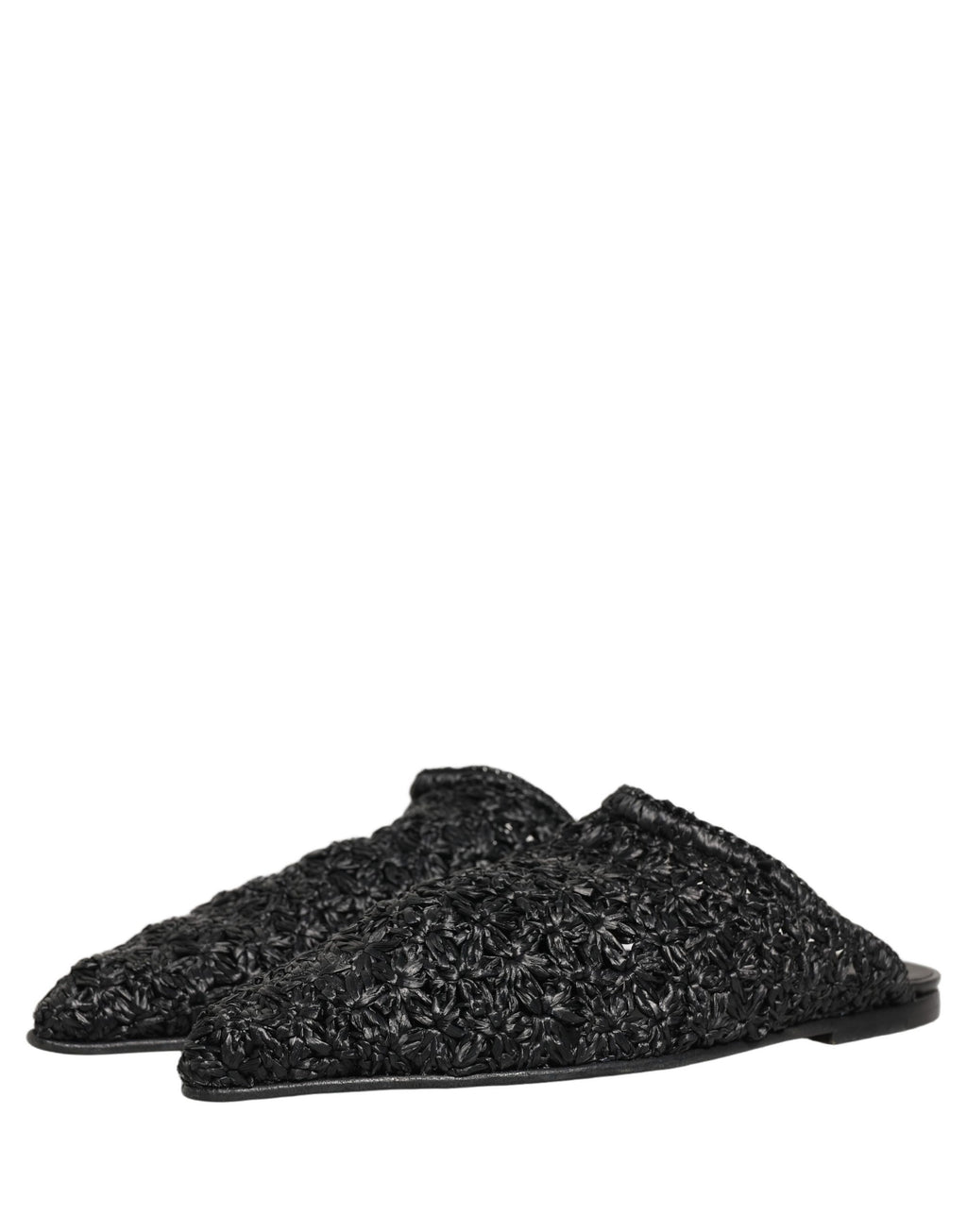 Dolce & Gabbana Black Mules Slides Slippers Men Flats Shoes