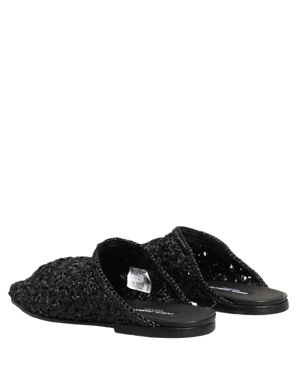 Dolce & Gabbana Black Mules Slides Slippers Men Flats Shoes