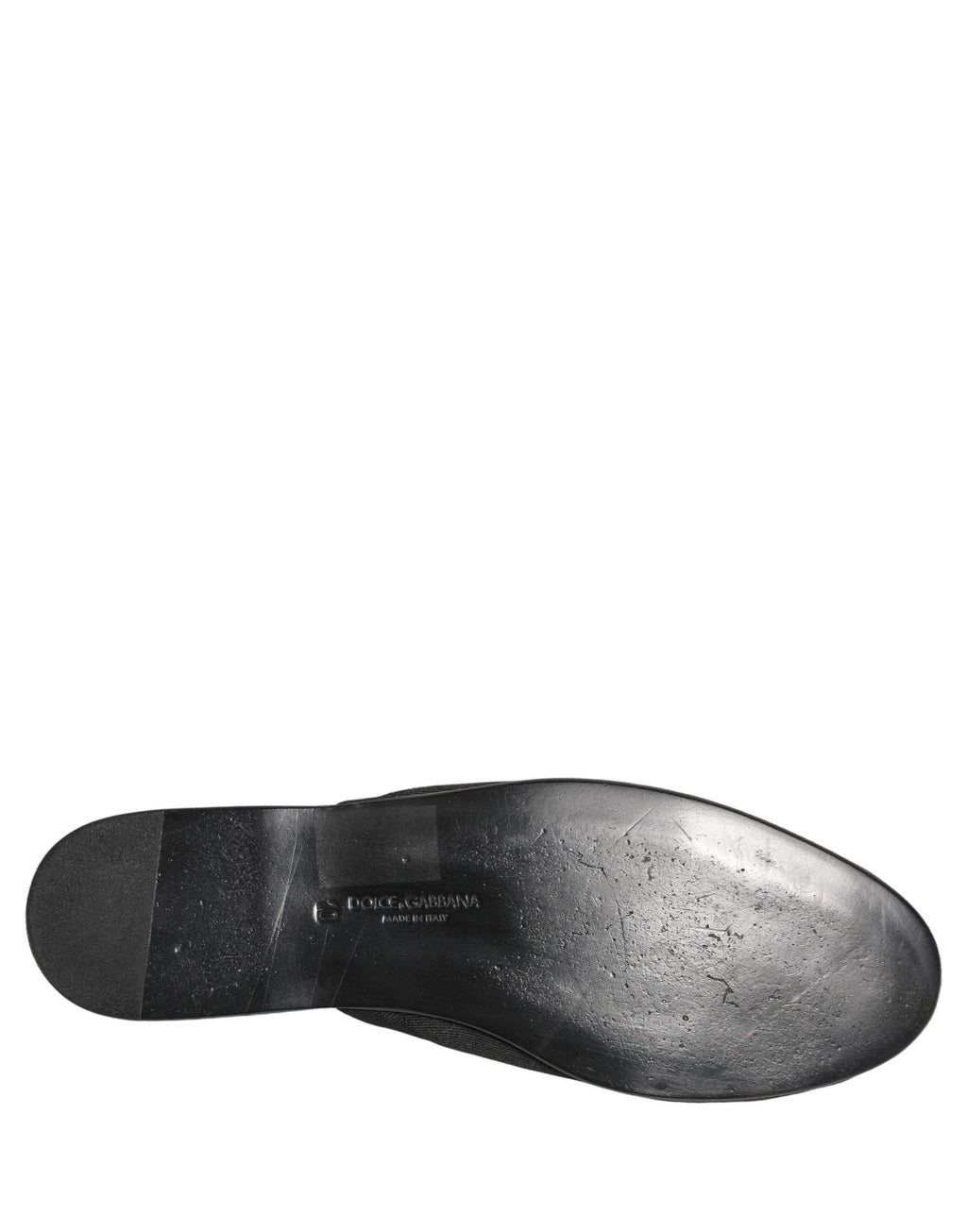 Dolce & Gabbana Black Suede Slides Flat Slipper Men Shoes