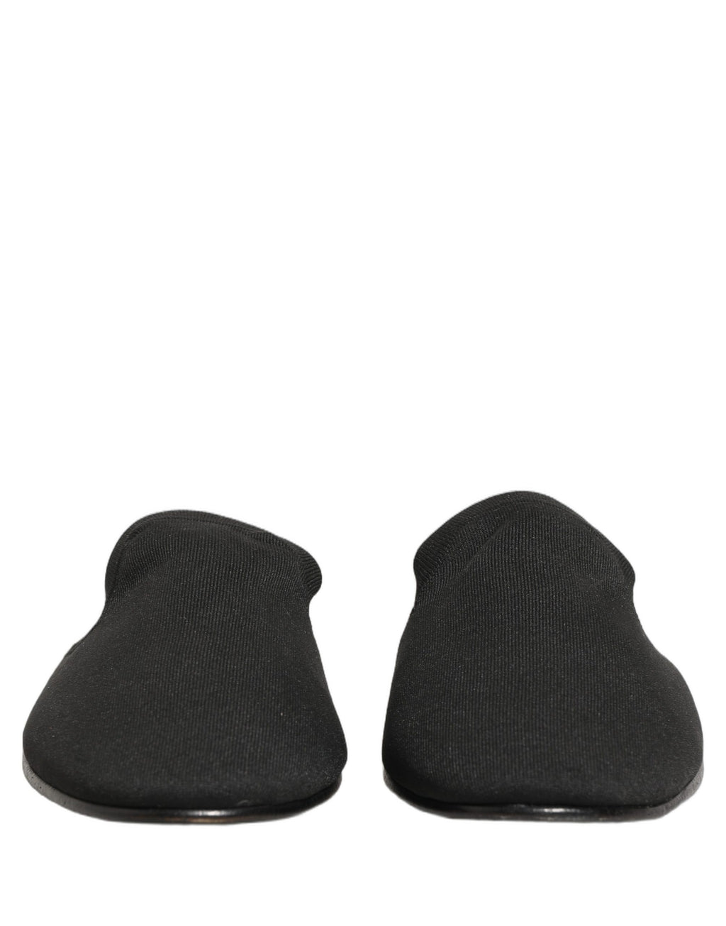 Dolce & Gabbana Black Suede Slides Flat Slipper Men Shoes
