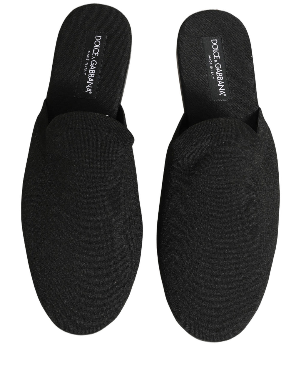 Dolce & Gabbana Black Suede Slides Flat Slipper Men Shoes