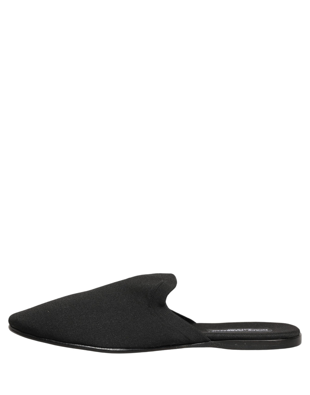 Dolce & Gabbana Black Suede Slides Flat Slipper Men Shoes
