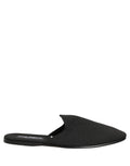 Dolce & Gabbana Black Suede Slides Flat Slipper Men Shoes