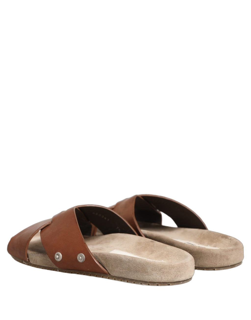 Dolce & Gabbana Brown Calf Leather Slides Sandals Shoes