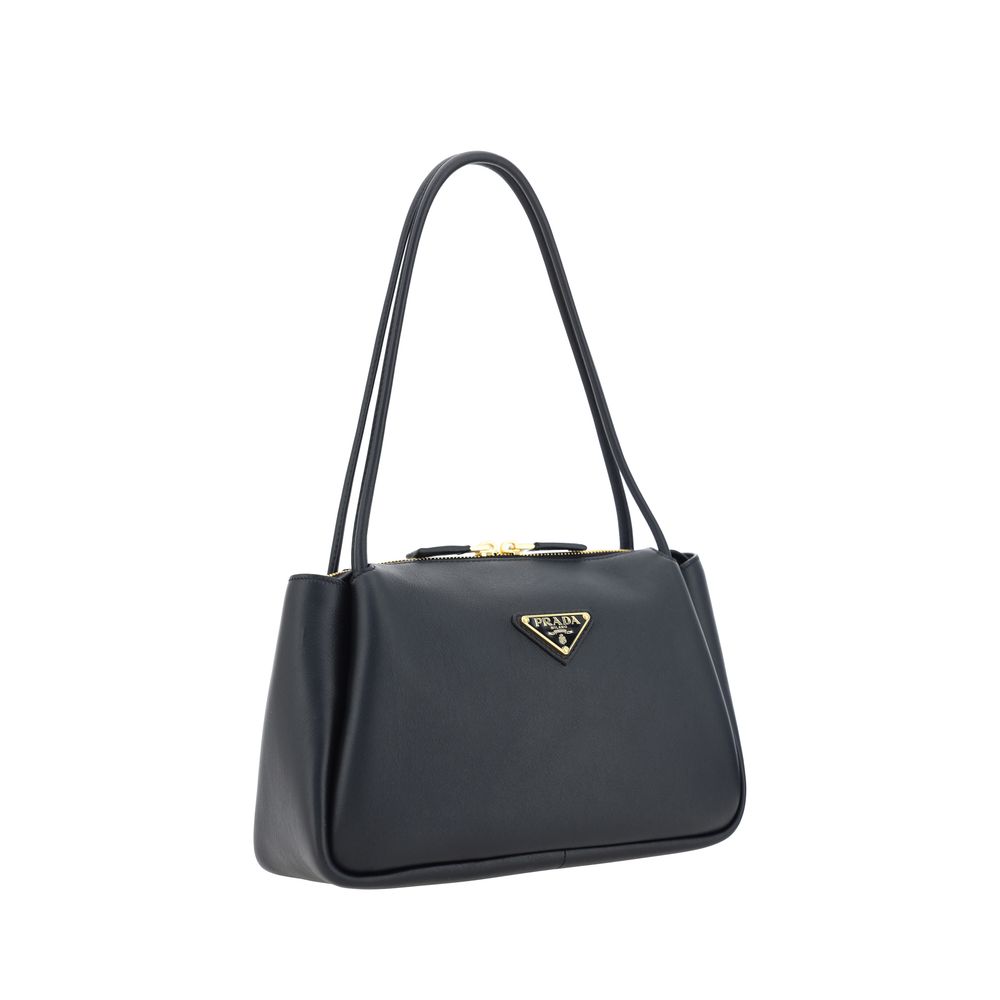 Prada Black Calf Leather Bos Taurus Handbag