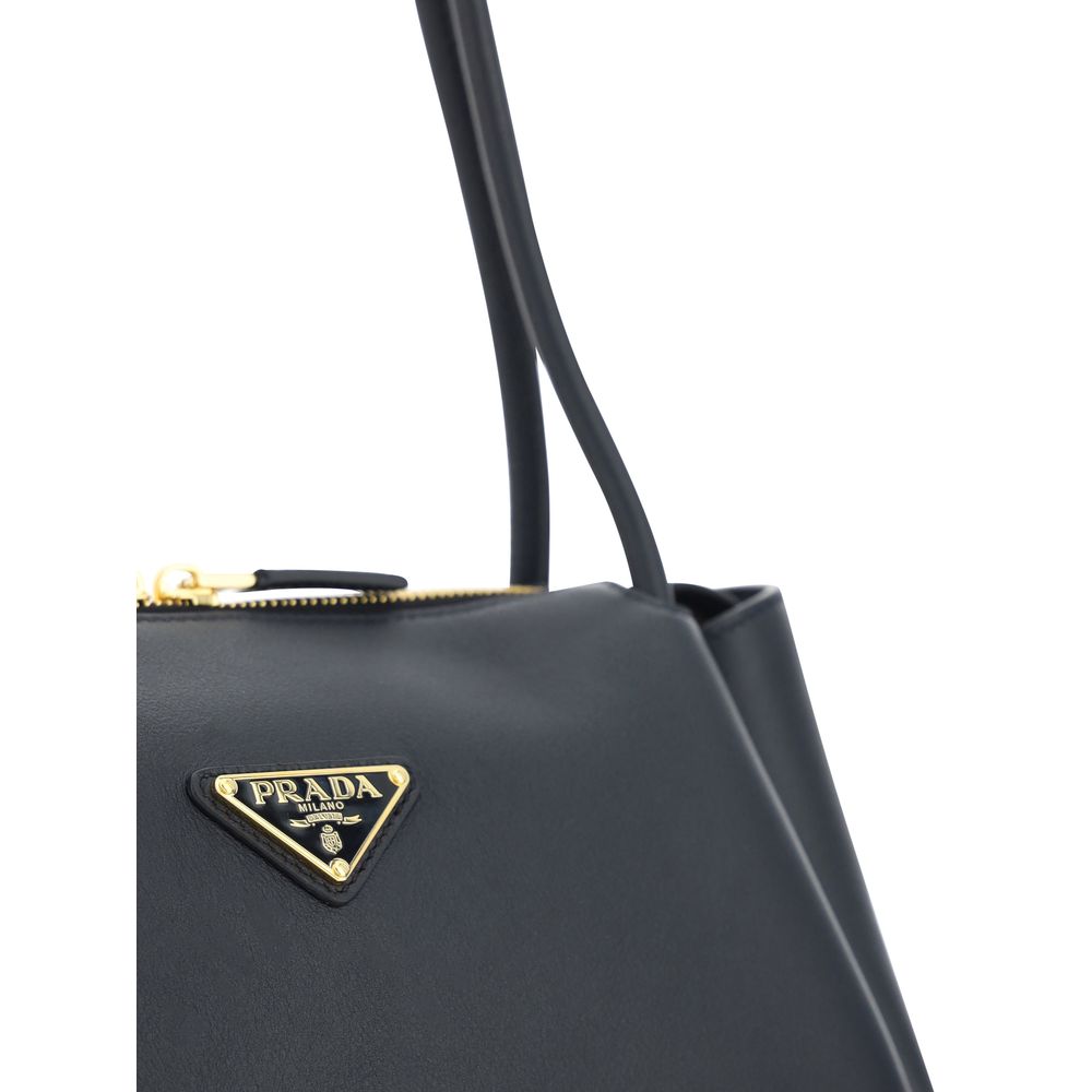 Prada Black Calf Leather Bos Taurus Handbag