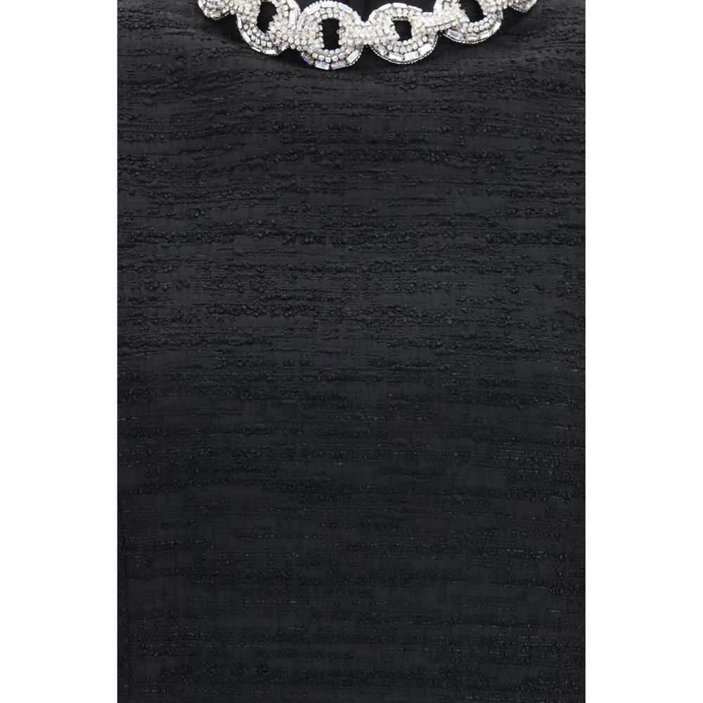 Valentino Garavani Black Cotton Cocktail Dress