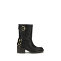 Chloé Black Calf Leather Bos Taurus Ankle Boots