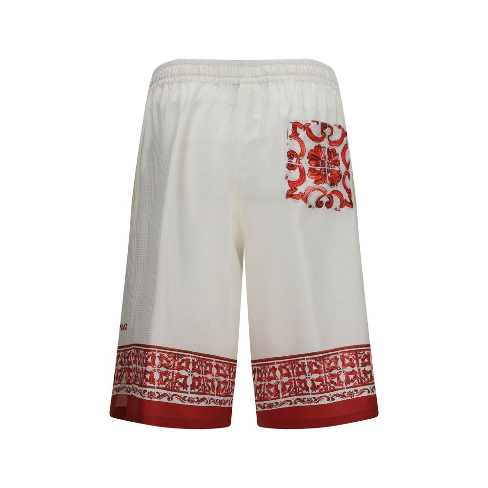 Dolce & Gabbana Multicolor Silk Bermuda Shorts