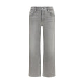 Citizens of Humanity Gray Cotton Straight-Leg Jeans