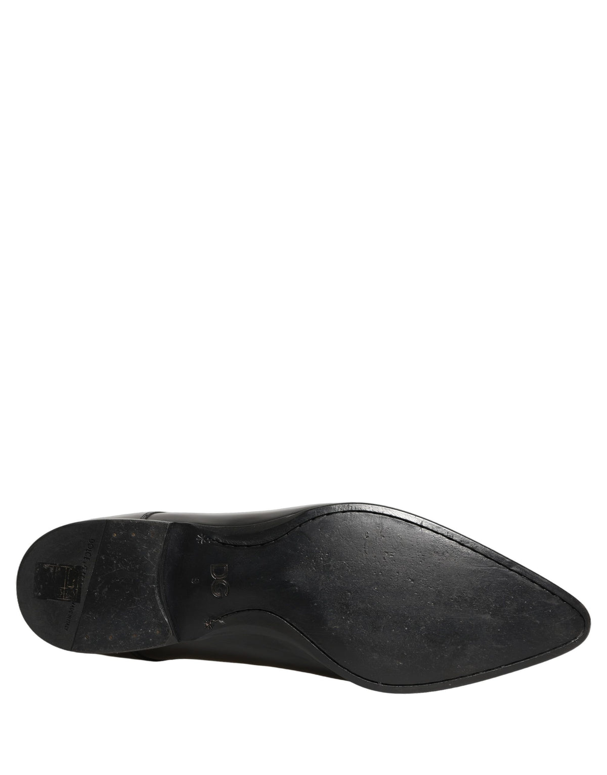 Dolce & Gabbana Black Leather Derby Dress Men Formal Shoes