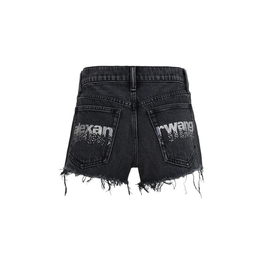 Alexander Wang Black Cotton Bermuda Shorts