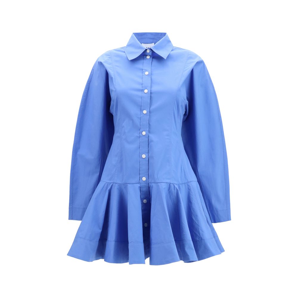 Ganni Blue Cotton Casual Dress