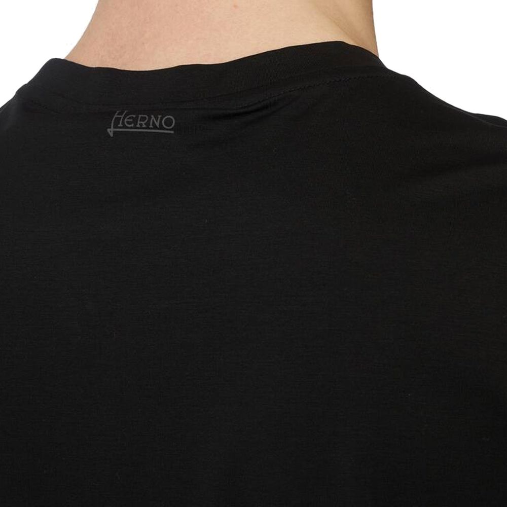Herno Black Cotton T-Shirt